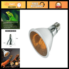 80W Splashproof Reptile Basking Heat Lamp Bulb – Energy Saving Infrared Heater f