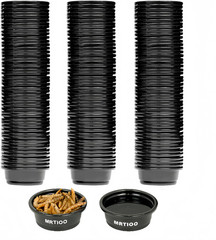 100 pcs 0.5oz Crested Gecko Food and Water Feeding Cups, Reptile Feeder Bowls, f