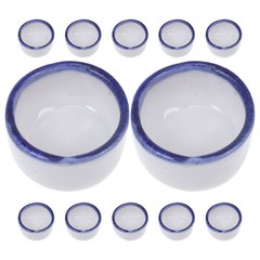 12Pcs White Ceramic Tiny Water Bowls Durable Reptile Food Dishes for Spiders