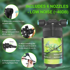 Ultimate Reptile Misting System with Timer & 6 Adjustable Nozzles