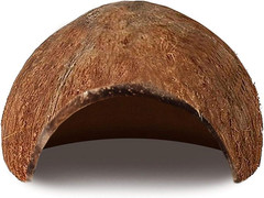 Coconut Hut for Crested Gecko, 5X3 Inches Reptile Climbing Hide, Leopard Gecko T