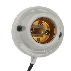 Reptile Ceramic Heat Lamp Fixture E27 Socket Holder For Lizard/ (US Plug