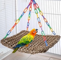 Reptile Mesh Hammock Bearded Dragon Lizard Parrot Bird Hanging Bed 2 Sizes M/L