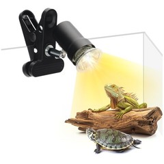 Reptile Heat Lamp with 360° Rotatable Clamp Basking Spot Light with 50W UVA U…