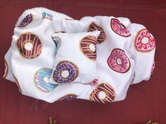 DONUTS 🍩 PRINTS LRG ATTACHABLE RESTING BED SET COVER 4 BEARDED DRAGONS