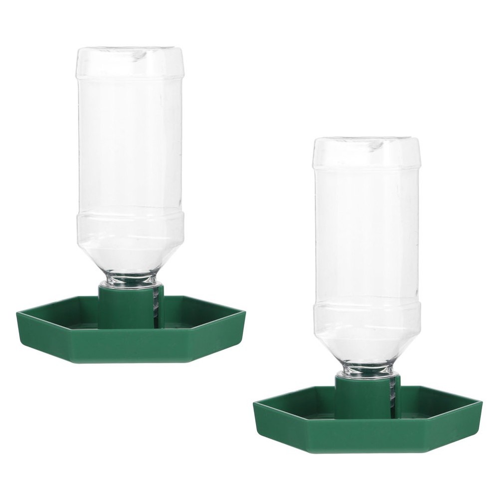 2Pcs Durable Plastic Water Dish for Reptiles Small Corner Bowl Green Easy Wash
