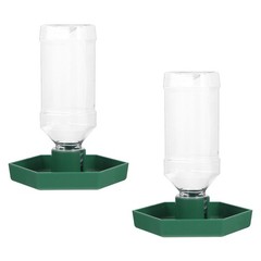 2Pcs Durable Plastic Water Dish for Reptiles Small Corner Bowl Green Easy Wash