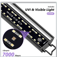 27-Inch LED UVB Reptile Light with Auto On/Off ，4 UVI Modes Controller, 22W