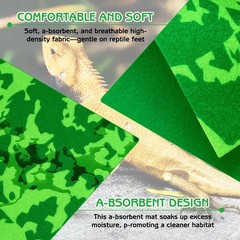 4 Pcs Reptile Carpet 39’’ x 20’’ Terrarium Floor Liner Reptiles Cage Mat Rept…