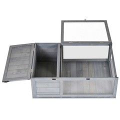 Wooden Tortoise House Turtle Habitat Enclosure Reptile Cage for Lizards, Geckos