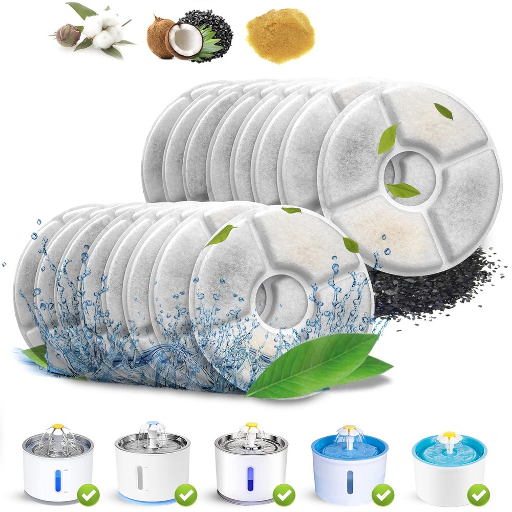 Cat Water Fountain Filters, Cat Fountain Filter Replacement Cartridges for 81…