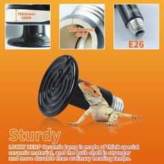 Emisor Calor Ceramico 150W 2P Reptiles Anfibios Pollo Perro Gato Lampara Pro