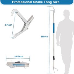 UEGHNS Snake Grabber Reacher Tool, 69″ Snake Catcher Tongs Long Handle Heavy …