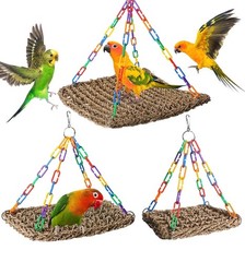 Reptile Mesh Hammock Bearded Dragon Lizard Parrot Bird Hanging Bed 2 Sizes M/L