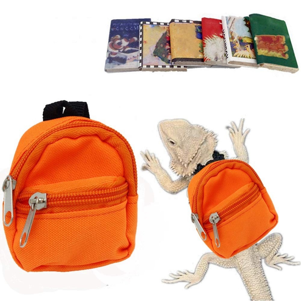 Lizard Backpack for Bearded Dragons School Bag & Books Set Reptile Apparel Ac…
