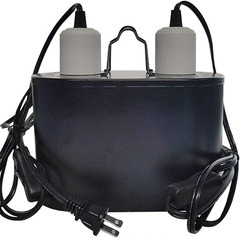 Dual Reptile Light Fixture,Dual Deep Heat Lamps UVB Light Fixture for Reptiles D