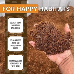 ReptiEarth Reptile Bedding Fluffy Coconut Fiber Substrate 36 Quart Organic Coco