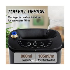 REPTI ZOO 800ml Portable Mister Fogger for Reptile Tank Enclosure – Terrarium…