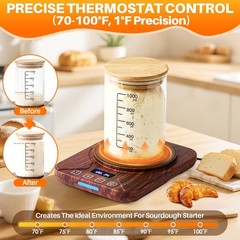 Sourdough Starter Warmer, Digital Temperature Control Heating Mat for Home Ba…