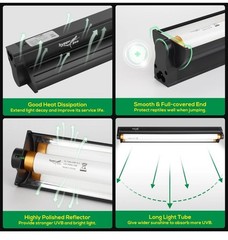 NIB Reptile Lighting Combo Kit T5 Fluorescent Lamp HZ018-24W10.0 22” 6000K 24W