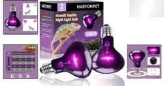 100W Reptile Night Light Bulb – UVA Heat Lamp with Moonlight Simulation