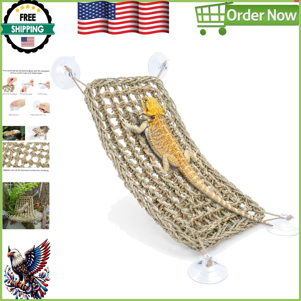 Adjustable Bearded Dragon Hammock 16” x 8” – Perfect for Climbing Reptiles