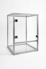 10 Gallon Reptile Terrarium Tank, 12X12X16 Front Opening Glass Enclosure with Al