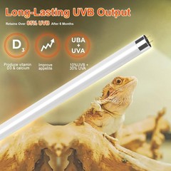 8W T5 10.0 UVB Reptile Light Fixture 12″ – High Output UVA UVB Light for B
