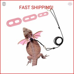 ADOGGYGO Bearded Dragon Leash Harness, 3 Size Pack Pink Lizard Wing Harness with