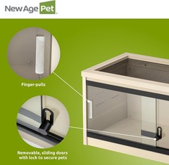 Glass Front Reptile Habitat Enclosure, Easy to Clean Design =