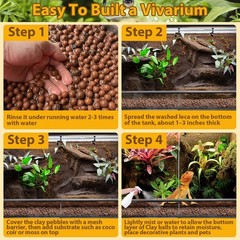 Legigo 2LBS Leca Balls Terrarium Substrate for Reptiles, Organic