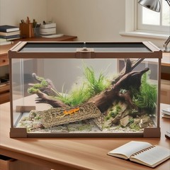 Bearded Dragon Hammock, Seagrass Reptile Basking Platform with Foldable Metal…