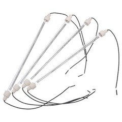 4 Pcs Oven Heating Parts Electric Fireplace Baking Lamp Accessories