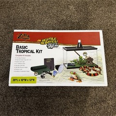 Zilla Basic Tropical Kit 20″x10″x12″ Glass Reptile Habitat Terrarium
