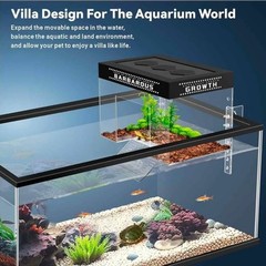 Adjustable Turtle Basking Platform 7.9×5.5×5.5 Inch Acrylic Topper Dock Small