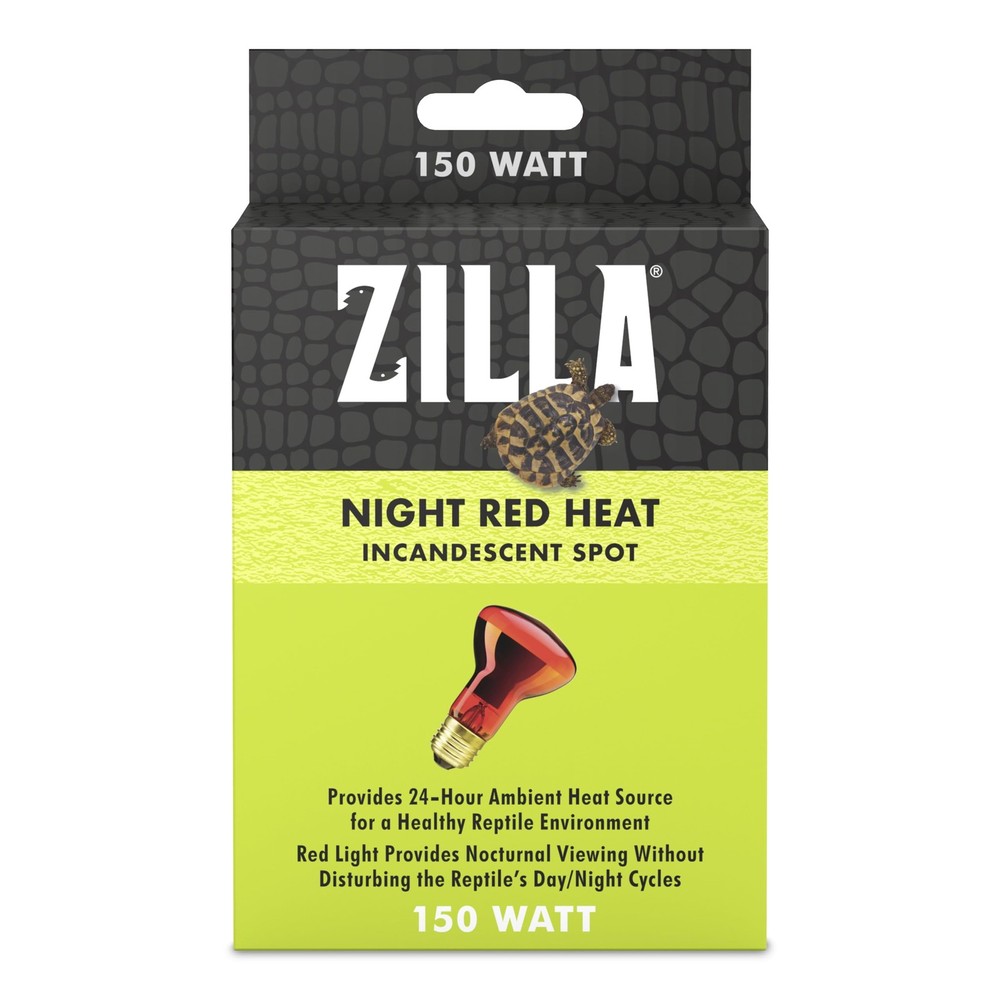 Zilla Incandescent Spot Bulb For Reptiles Night Red Terrarium Heat Light Bulb