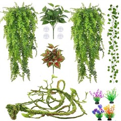 Reptile Plants Terrarium Decor, Hanging Reptile Vines, Flexible Bendable Jung…