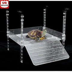 Turtle Basking Platform Adjustable Non-Slip Acrylic Resting Area Reptile Tanks