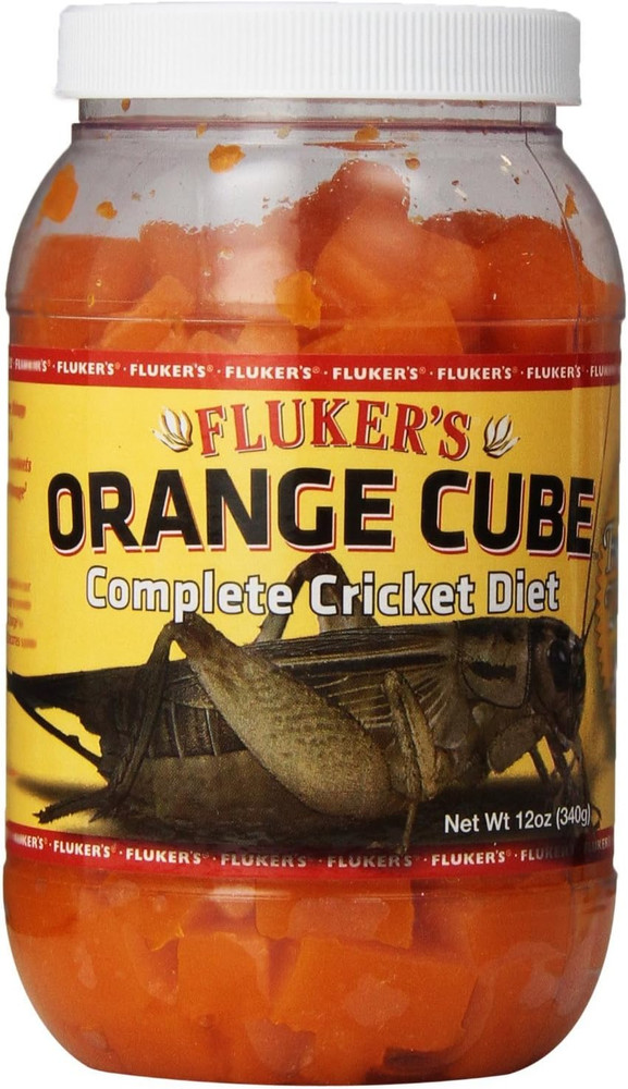 Orange Cube Complete Cricket Diet, Gut Load Food for Feeder Insects and Live Cri