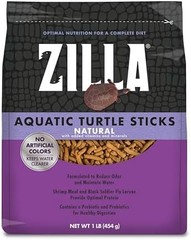 Zilla Pet Aquatic Turtle Sticks, Natural with Added Vitamins and Minerals, Nutri