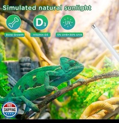 REPTI HOME T8 UVB Reptile Light 30W 5.0, UVA Light Bulb for Reptiles, Lamp 36”