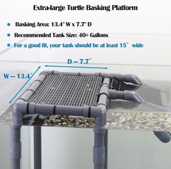 Extra Large Turtle Basking Platform, Aquatic Turtle Tank Accessories with Non..,