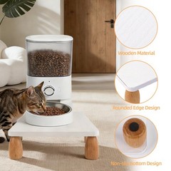 Wooden Elevated Cat Food Stand, 3.2″ Raised Cat Food Table, Pet Feeding Table…