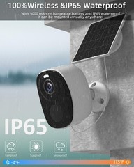 ELECCTV 2.4&5ghz WiFi Solar Security Cameras Wireless Outdoor,2K QHD Home Sec…