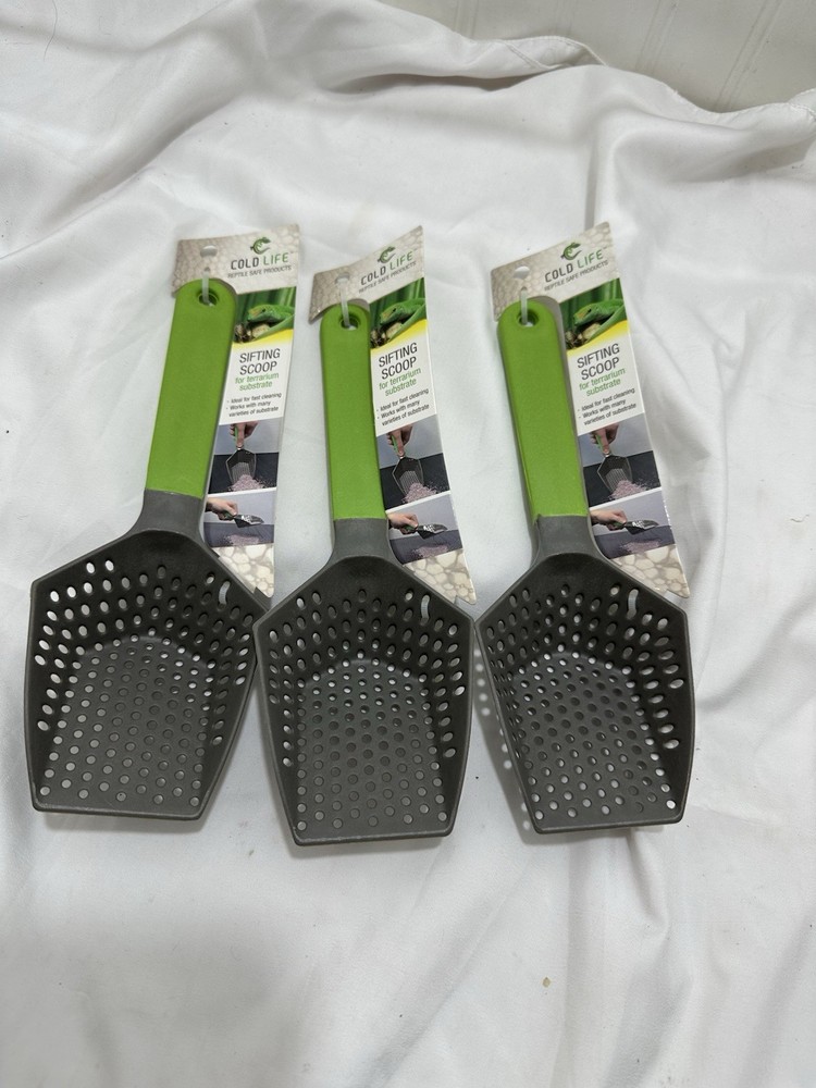 Cold Life Sifting Scoop For Terrarium Substrate New Lot Of 3