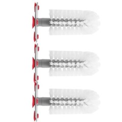 3Pcs White Turtle Shell Cleaning Brush Set with Suction Cups for Turtle Tanks