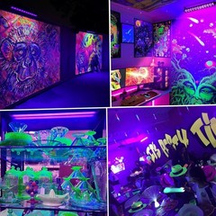 Upgraded 4 Pack 40W Blacklight Bar, IP66 Waterproof LED Black Light