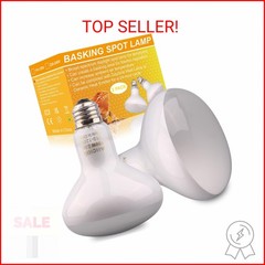 Aiicioo Reptile Basking Light Bulb – 150W Reptile Heat Lamp 2 Pack UVA Daylight