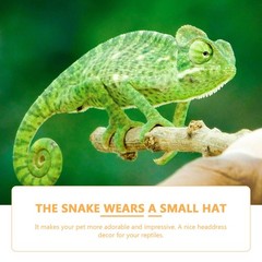 8Pcs Knitted Reptile Mini Hats Adorable Snake Lizard Wearing Adjustable Hats