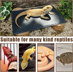 Bearded Dragon Basking Platform,9.8×5.9×1.6inch Reptile Heat Storage Slate Stone